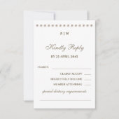 Elegant Pearl Christian Wedding RSVP Card  Kaartje (Voorkant)
