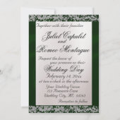 Elegant Pearl, Emerald Ribbon & Sparkle Kaart (Achterkant)