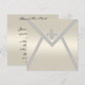 Elegant Pearl Envelope Wedding Invitations Kaart (Voorkant / Achterkant)