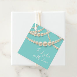 Elegant Pearl Gift Label - "To (Name), With Love"