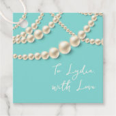 Elegant Pearl Gift Label - "To (Name), With Love" (Voorkant)