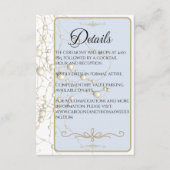 Elegant Pearl Gold Script Wedding Romantic Pearls Informatiekaartje (Voorkant)