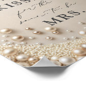 Elegant Pearl Hoeveel Kussen Vrijgezellenfeest Gam Poster (Hoek)