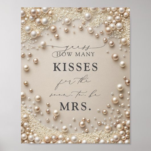 Elegant Pearl Hoeveel Kussen Vrijgezellenfeest Gam Poster (Voorkant)