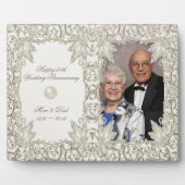 Elegant Pearl Jubileum 30th Wedding Fotoplaat (Voorkant)