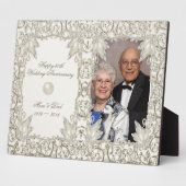 Elegant Pearl Jubileum 30th Wedding Fotoplaat (Zijkant)