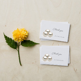 Elegant Pearl Ketting bruiloft Elegant Bedankkaart