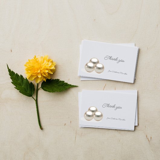 Elegant Pearl Ketting bruiloft Elegant Bedankkaart