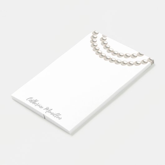 Elegant Pearl Ketting Post-it® Notes (Schuin)