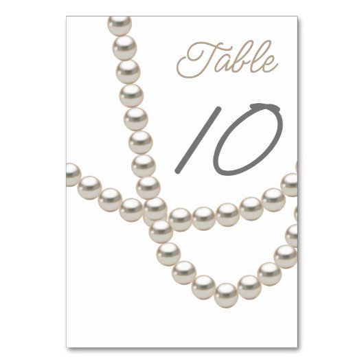 Elegant Pearl Ketting Vrijgezellenfeest Kaart (Voorkant)