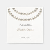 Elegant Pearl Ketting Vrijgezellenfeest Servet (Voorkant)