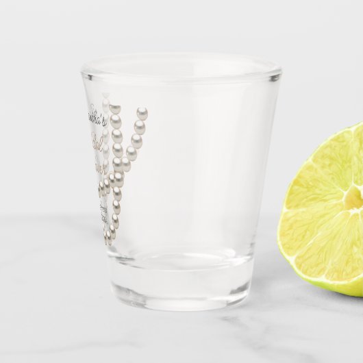 Elegant Pearl Ketting Vrijgezellenfeest Shot Glas (Rechts)