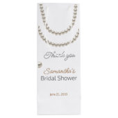 Elegant Pearl ketting Vrijgezellenfeest Wijn Cadeautas (Achterkant)
