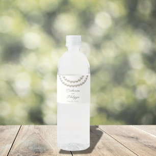 Elegant Pearl ketting Waterfles Etiket
