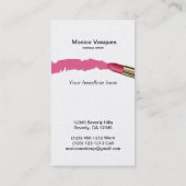 Elegant Pearl Makeup Artist Visitekaartje (Achterkant)