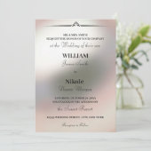 Elegant Pearl Minimalist Wedding Kaart (Staand voorkant)