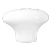 Elegant Pearl Monogram Design Luxe accenten Keramische Knop (Zijkant)