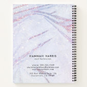 Elegant Pearl Nail Technicien Chic Appointment Notitieboek (Achterkant)