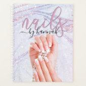 Elegant Pearl Nail Technicien Chic Appointment Planner (Voorkant)