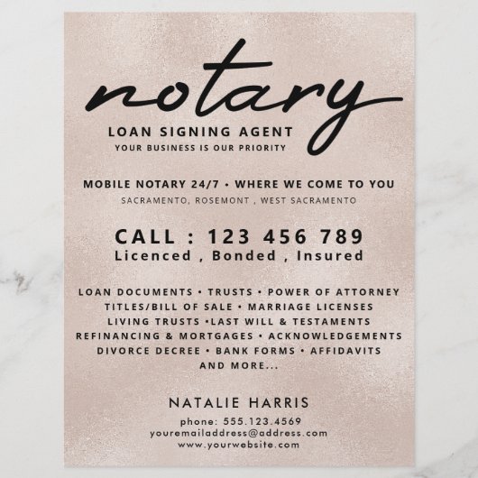 Elegant Pearl Notional Loan Agent Flyer (Voorkant)