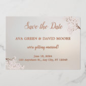  Elegant Pearl Romance Save the Date Kaart (Voorkant)