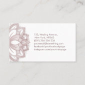 Elegant Pearl Roos Gold Lotus Flower Visitekaartje (Achterkant)