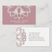 Elegant Pearl Roos Gold Lotus Flower Visitekaartje (Voorkant / Achterkant)