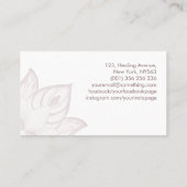 Elegant Pearl Roos Gold Lotus Flower Visitekaartje (Achterkant)