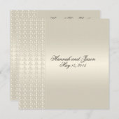 Elegant Pearl Satin Kaart (Voorkant / Achterkant)