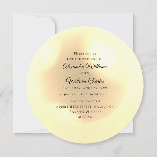 Elegant Pearl Simple Chic Wedding Invitation Save The Date (Voorkant)