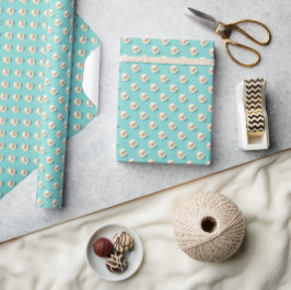 Elegant Pearl & Turquoise inpakpapier