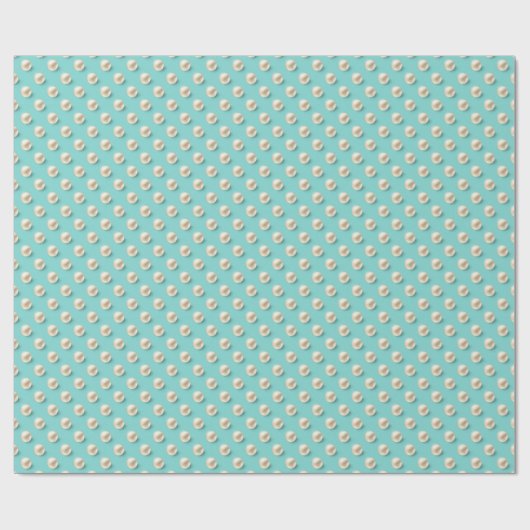 Elegant Pearl & Turquoise inpakpapier (Vlak)