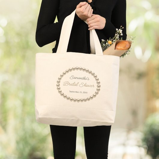 Elegant Pearl Vrijgezellenfeest Grote Tote Bag