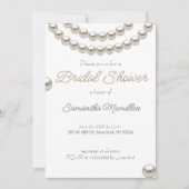 Elegant Pearl Vrijgezellenfeest Kaart (Voorkant)