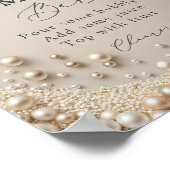 Elegant Pearl Vrijgezellenfeest Mimosa Bar Poster (Hoek)