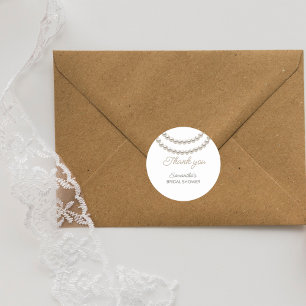 Elegant Pearl Vrijgezellenfeest Ronde Sticker