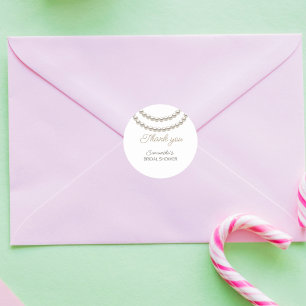 Elegant Pearl Vrijgezellenfeest Ronde Sticker