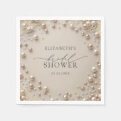 Elegant Pearl Vrijgezellenfeest Servet (Voorkant)