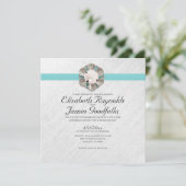 Elegant Pearl Wedding Invitations Kaart (Staand voorkant)
