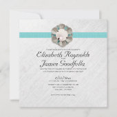 Elegant Pearl Wedding Invitations Kaart (Voorkant)