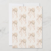 Elegant Pearl White Bow Floral Baby Shower Kaart (Achterkant)
