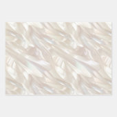 Elegant Pearl White Shell Abstract Inpakpapier Vel (Voorkant 3)