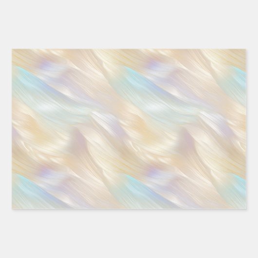 Elegant Pearl White Shell Abstract Inpakpapier Vel (Voorkant 2)