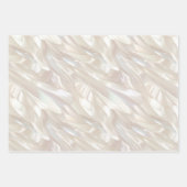 Elegant Pearl White Shell Abstract Inpakpapier Vel (Voorkant)
