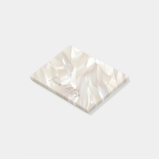 Elegant Pearl White Shell Abstract Post-it® Notes (Schuin)