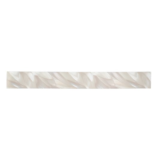 Elegant Pearl White Shell Abstract Satijnen Lint (Voorkant)