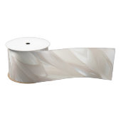 Elegant Pearl White Shell Abstract Satijnen Lint (Spoel)