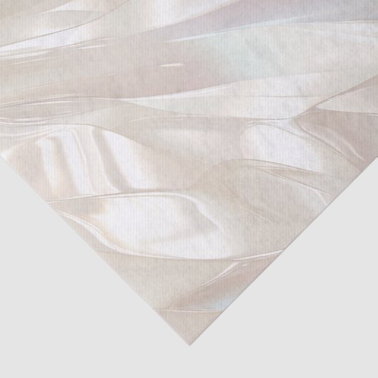 Elegant Pearl White Shell Abstract Tissuepapier (Detail)