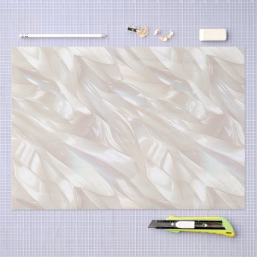 Elegant Pearl White Shell Abstract Tissuepapier (Craft)