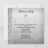 Elegant Pearl White Silver 50e verjaardag Kaart (Achterkant)